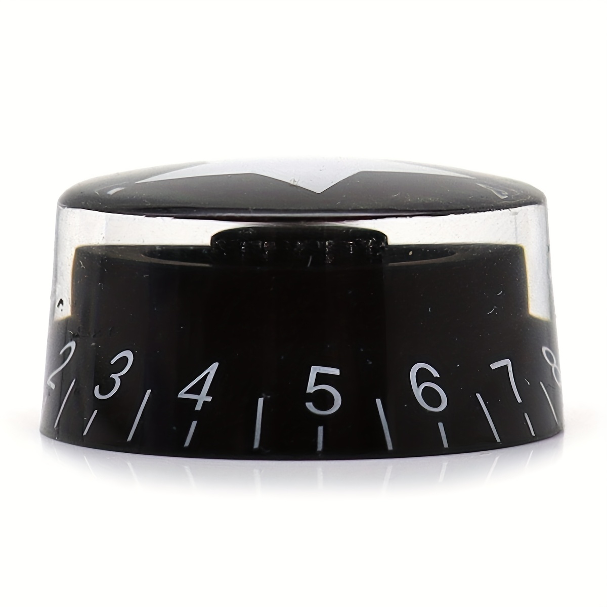 2/3/4pcs Acrylic Inlaid Star Guitar Knobs Bass Knobs Speed Control Knobs Black 18-spline Pots Cap Push-in Volume Tone Control Knobs