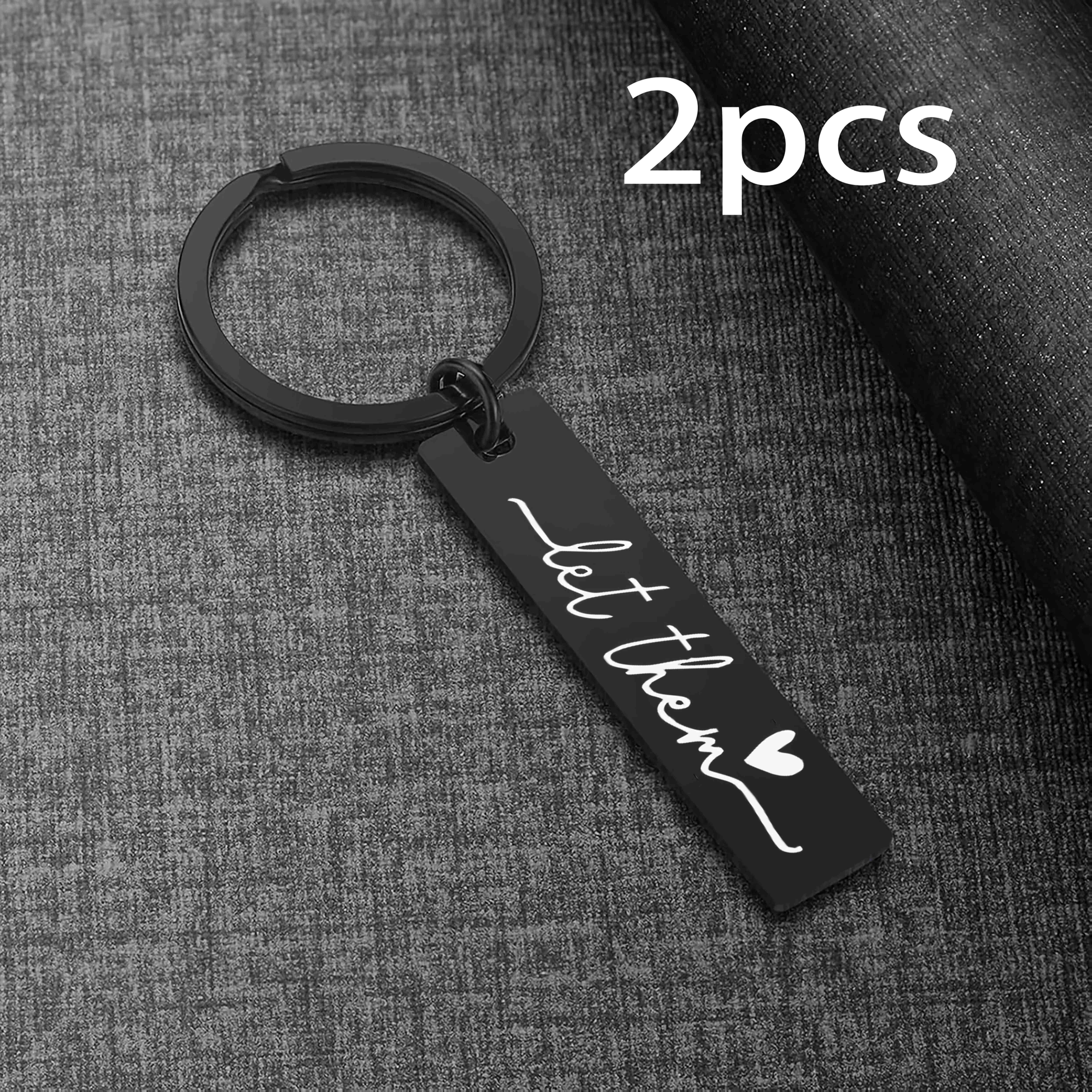 Stylish Black Keychain With "" Cursive Script & - Durable Iron, Elegant Minimalist Style, Perfect For Keys & Decor, Ideal Gift For Thanksgiving Or , Keychain Accessories