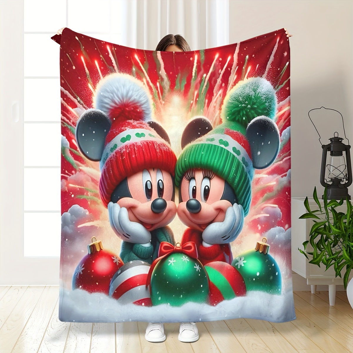 

Cozy Christmas-themed Flannel Throw Blanket - Soft, Tear-resistant & Allergy-friendly For Couch, Office , And