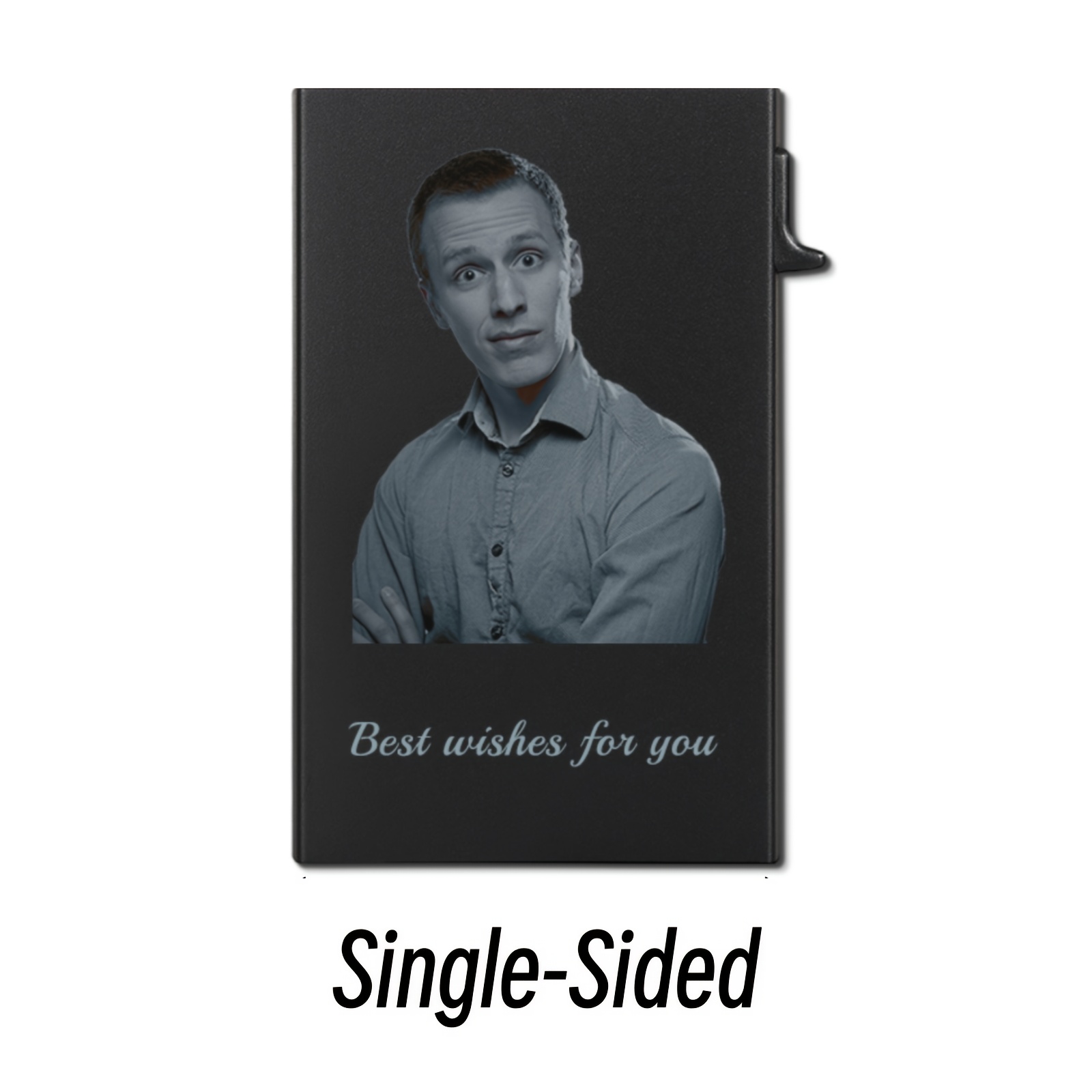 TEMU Custom Metal Card Holder For Men- Personalized Photo And Text Slim Wallet, Gender-/ Unisex 6-card Capacity- Perfect Gift For Dad, Husband,