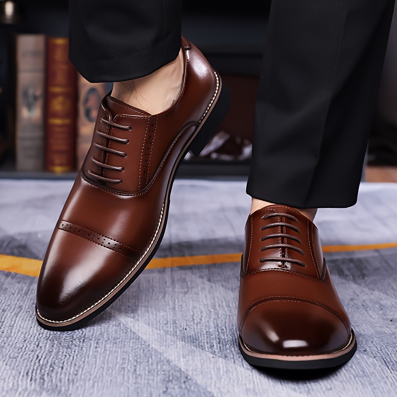 Stylish Black and Brown Men\'s Oxfords Oxford Dress Shoe Work Casual Leather Genuine Shoes for Men  main image 3