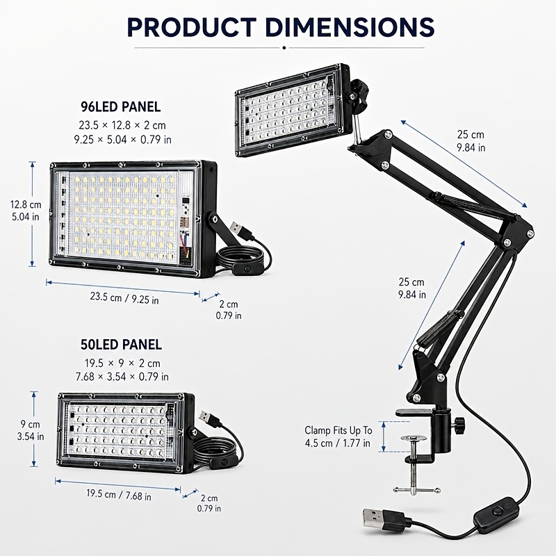 50/96 LED Spotlight with Clamp-Type Machine Tool Work Light