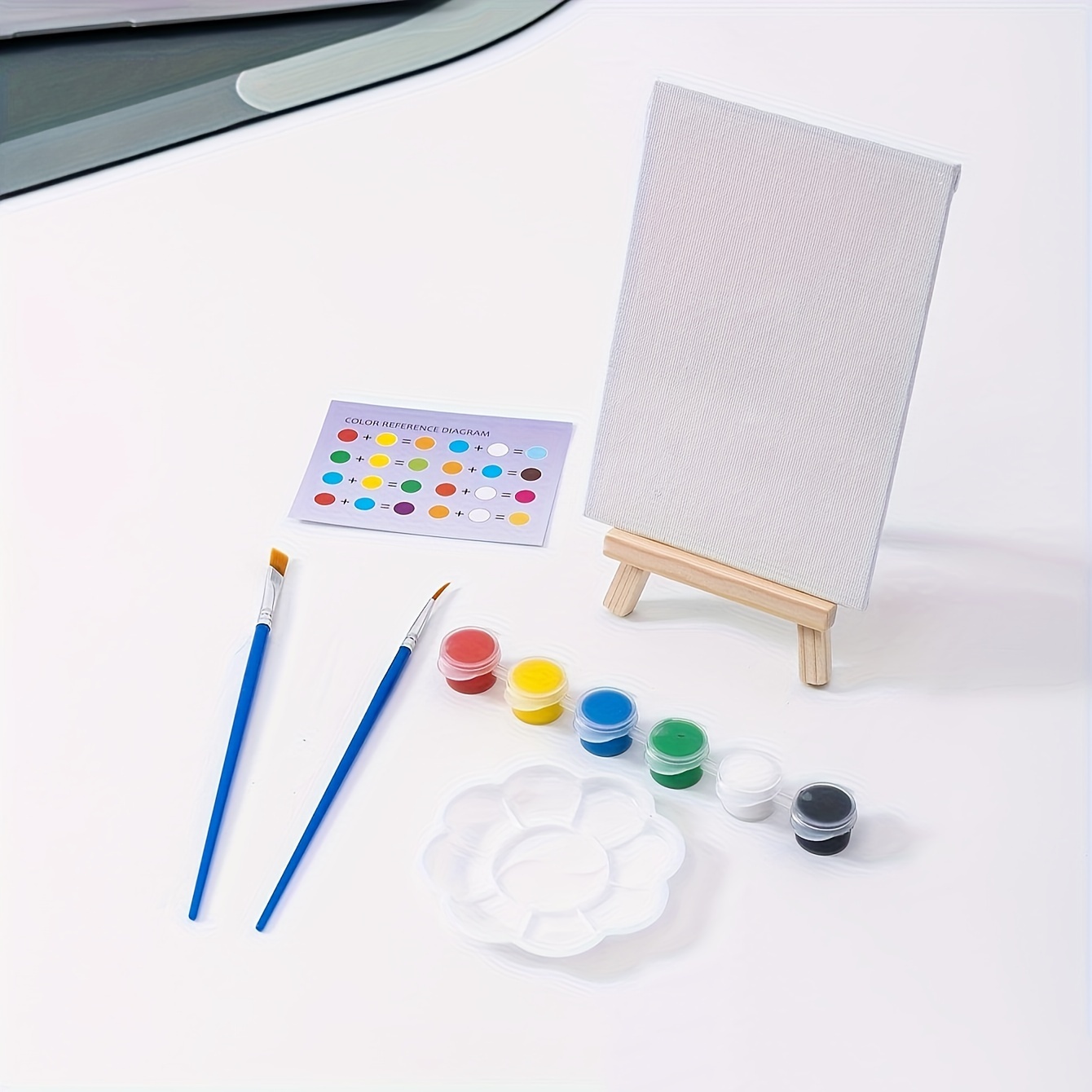 

1pc Painting Set, Mini Diy Hand-painted, Painting Frame Paint Brush Set, 10*15cm/3.93*5.9inch