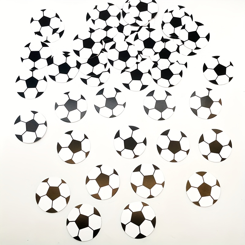 50pcs Football Confetti Soccer Party Decorations Table Scatters 4.5cm