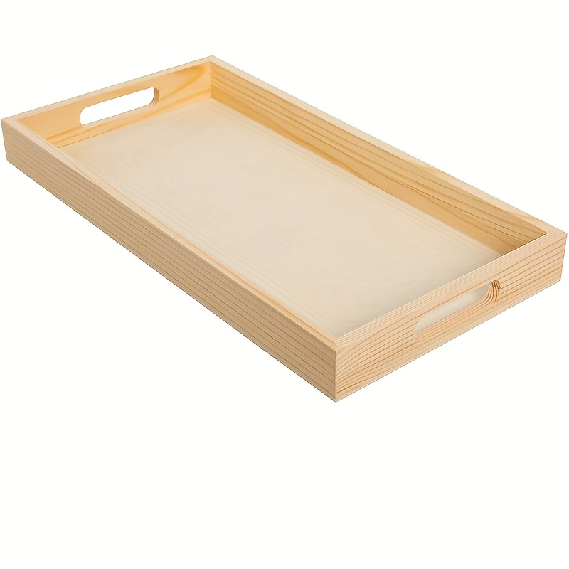 item picture 1pc   wooden   serving trays of trays with cut out handles for crafts serving non food contact