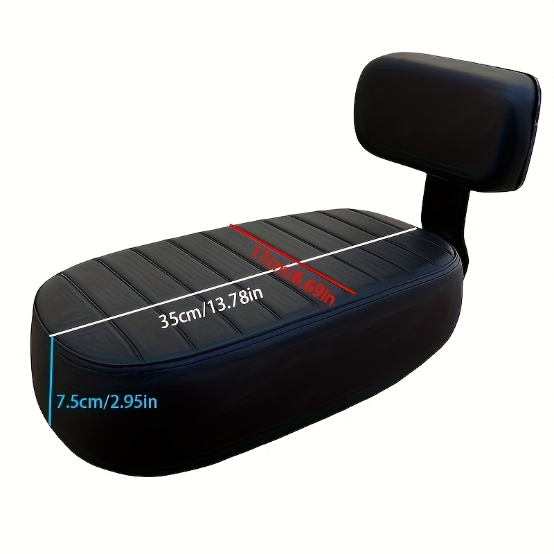 E-shop Verdicktes Hochfahrrad-Rückensitzkissen mit ergonomischer Rückenstütze - Robustes schwarzes Fahrradsattel für Mountainbikes, Rennräder &