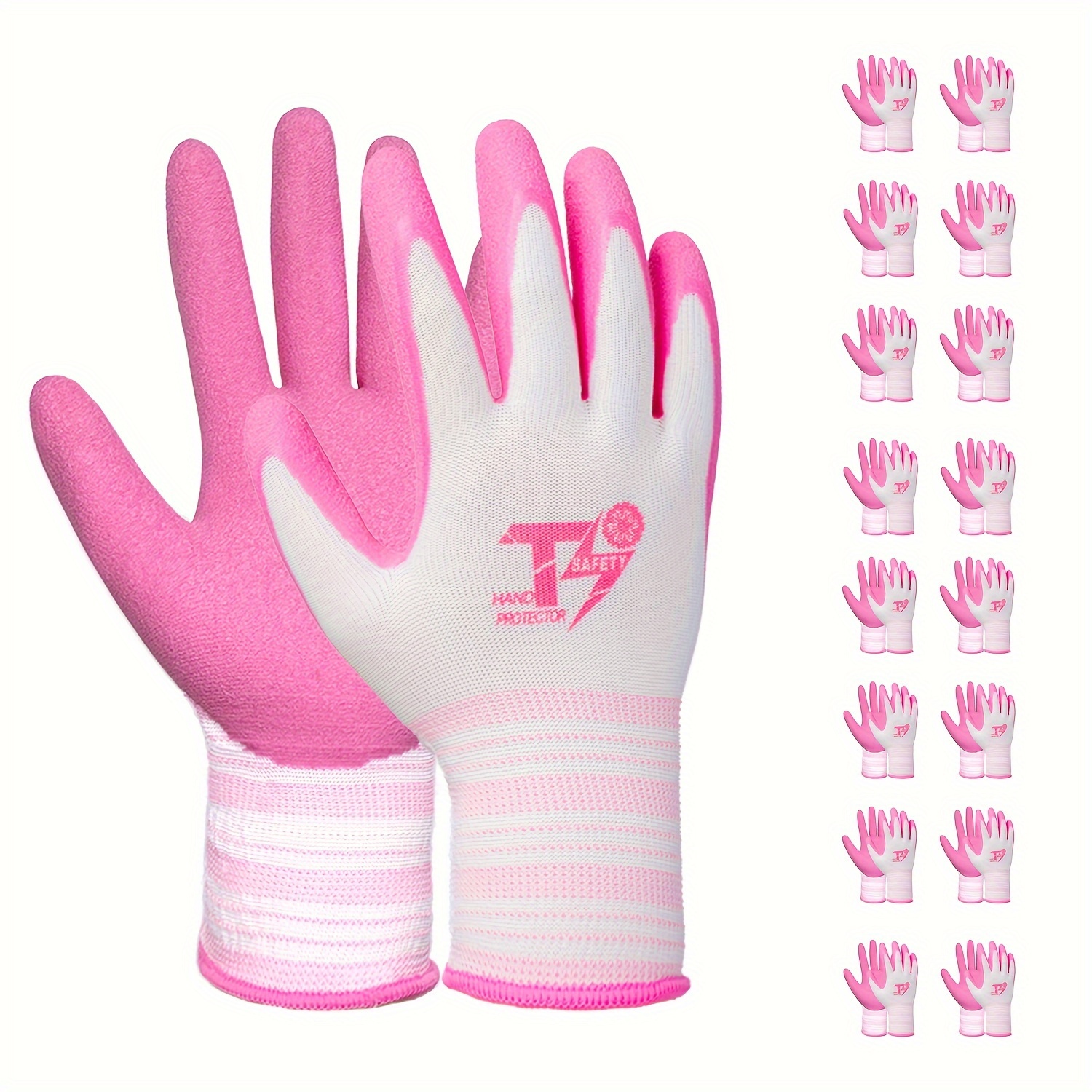 TEMU 16 Pairs Of Work Gloves, Safety Gloves, , Gardening Gloves For Outdoor Work - Slip-resistant, Lightweight, And Durable