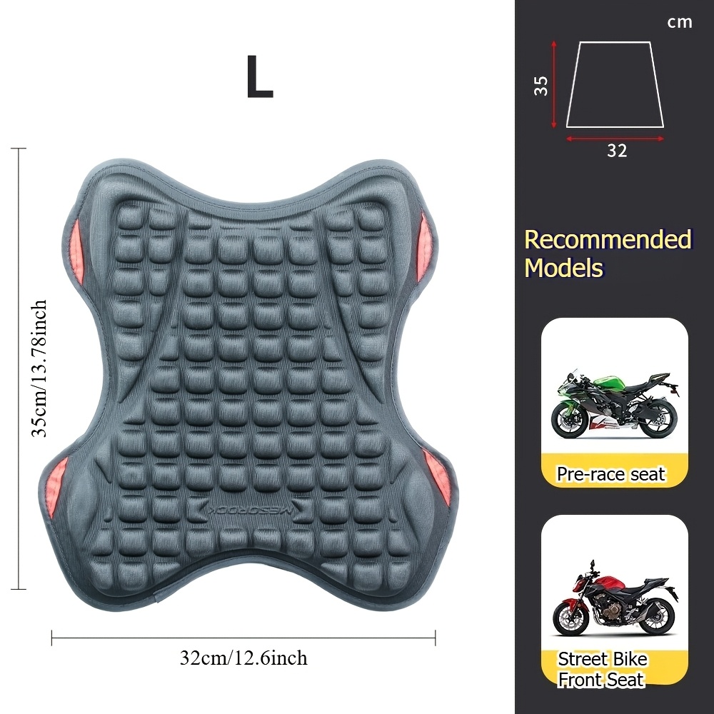 TEMU High-elastic Professional Shock-absorbing Motorcycle Seat Cushion - Absorbs Vibration, Goodbye To And Discomfort, Hip Fatigue, Upgrades Riding ,