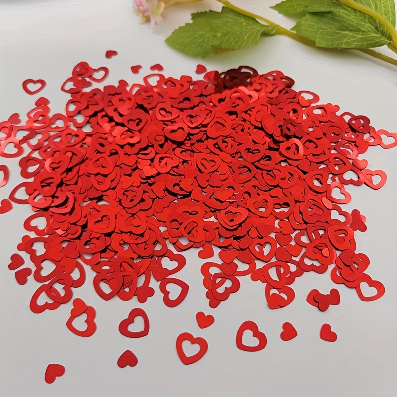 15g Vibrant Red Heart-shaped Confetti - Ideal For Valentine's Day, Anniversaries, Weddings | Pvc Love Sequins For Romantic Table Decorations & Celebrations