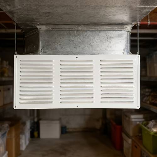 elementbilde 8 x 16 tommer aluminium luftventil med lameller, regntett insektsnett ventil, vegg ventil deksel, enkel installering