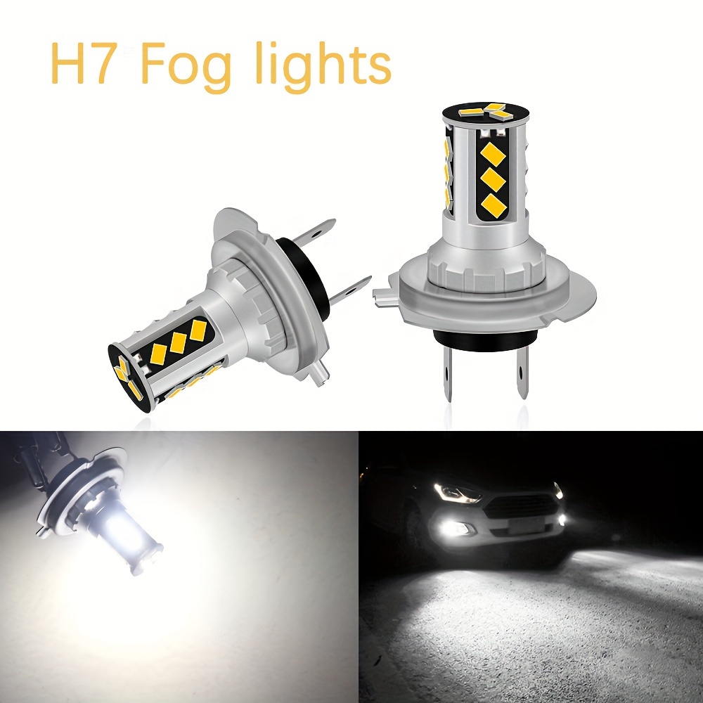 Phare Led H7 2 Pièces - Lumière 12V - 18000LM - 60W - Mini Ampoule