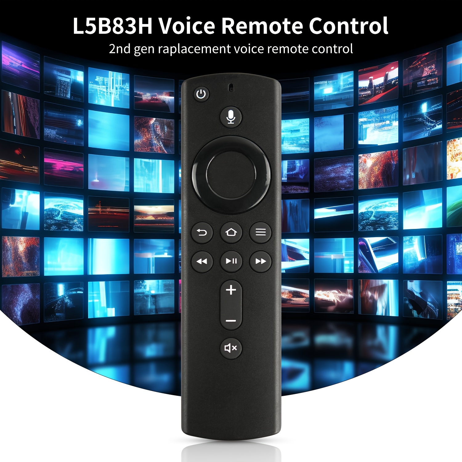 Control Remoto Reemplazo Voz L5b83h (2da Generación) Apto  Fire Tv  Stick 4k, Fire Tv Cube 1ra Generación, Fire Tv Cube 2da Generación, Fire Tv  Stick 2da Generación (3ra Generación), Fire Tv