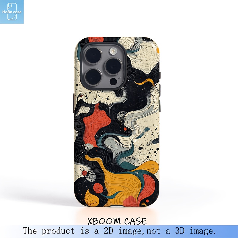 TEMU Phone Case - 2d Flat Pattern Phone Case, Suitable For Iphone 17/17air/16/15/14/13/12/11/7/8/plus/pro//mini/ Xr X/xs All-inclusive Phone Cover,