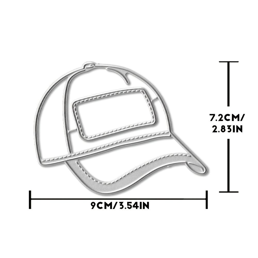 TEMU 1pc Hat Metal Die Cut, Diy Scrapbooking Embossing Stencil, Handmade Greeting Card Decoration Cutting Dies, Gift Card Making