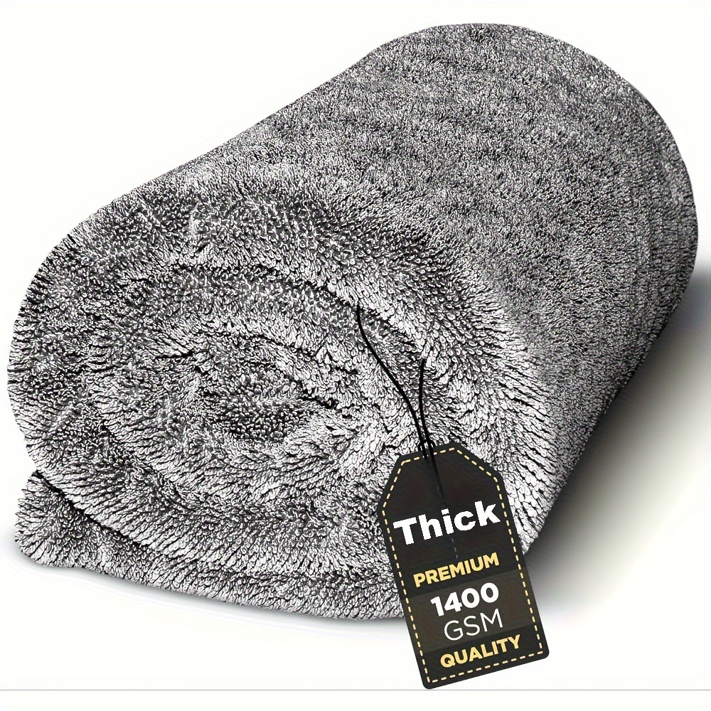 

Microfiber Car Drying Towel - Ultra Compact, High Absorbency, 1400 Gsm, Twisted , Double-sided, -free Detailing - 1 Pack