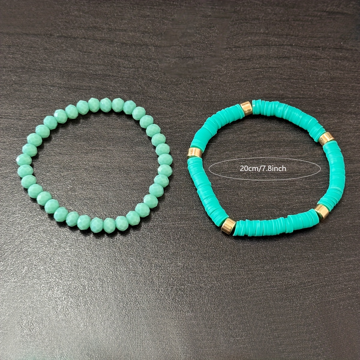 96pc Boho Elegant Polymer Clay Beaded Stretch Bracelets Set