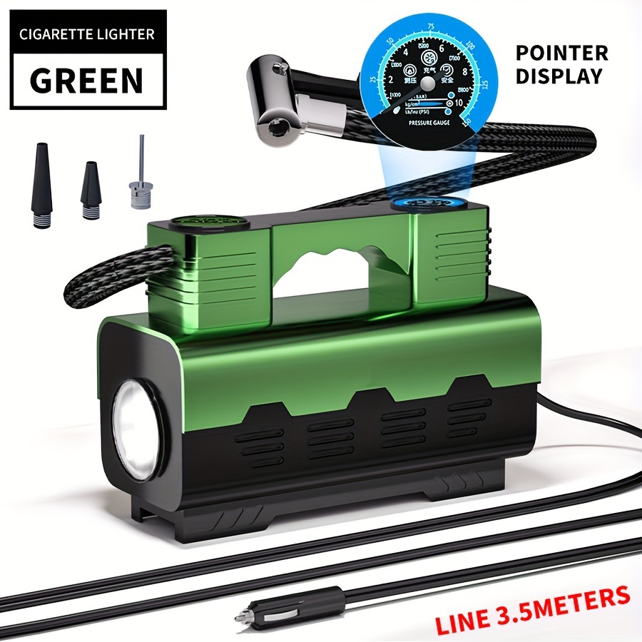 

Tire Inflator, Pointer With Light Models Car Inflatable Pump Portable High- Tire Pump 12v High-pressure Tire Inflator Pump