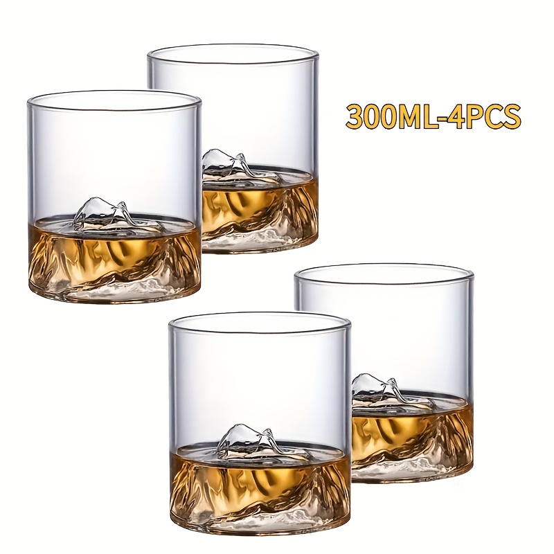 4pcs-6.76oz/10.14oz Fashionable And Creative Japanese Cup - High Borosilicate Glass Material/reusable - Suitable For Tea, Coffee And Wine - Romantic Gift /fashionable - Table Decoration