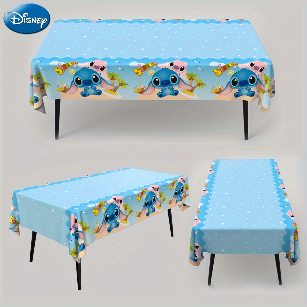

3pcs, Disney Stitch Themed Tablecloths, Durable Easy Clean, Festive Rectangular Birthday Party Cover, 72x35 Inches