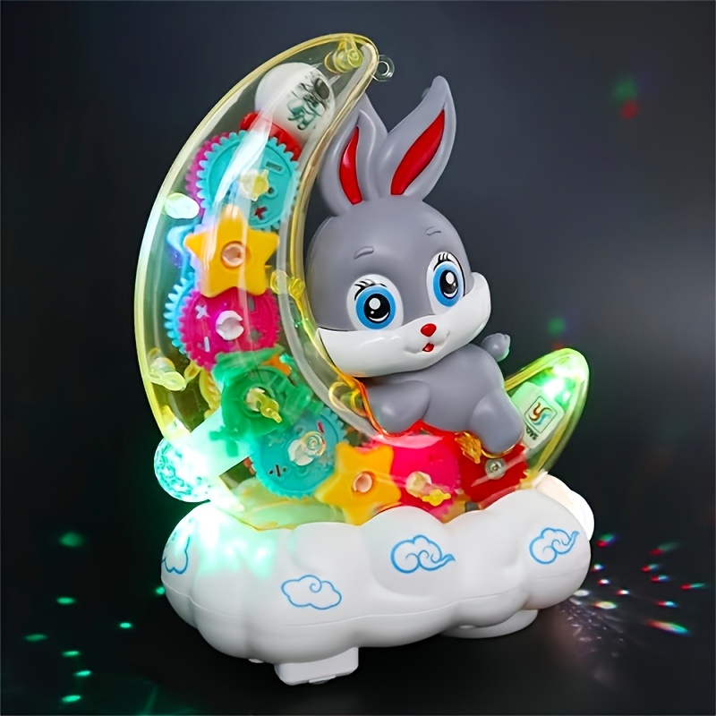 TEMU Kids Toys, Toddler Toys, Light Up Transparent Car Toy For Kids, Rabbit Toy Car, Toys 2+, Birthday/halloween/christmas Gifts Idea For Kids For 2+