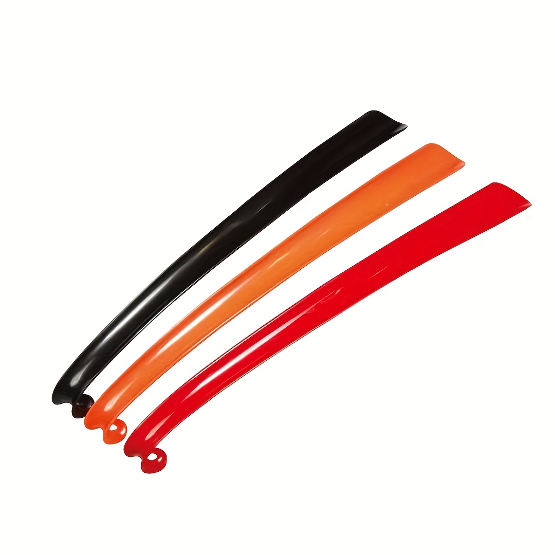 1pc/2pcs Black (Blue) Plastic Shoe Horn, No Bending Required, Lazy Slip-On Shoe Helper for Elderly and Pregnant Women, Hanging Design for Easy Storage, Essential Household Item