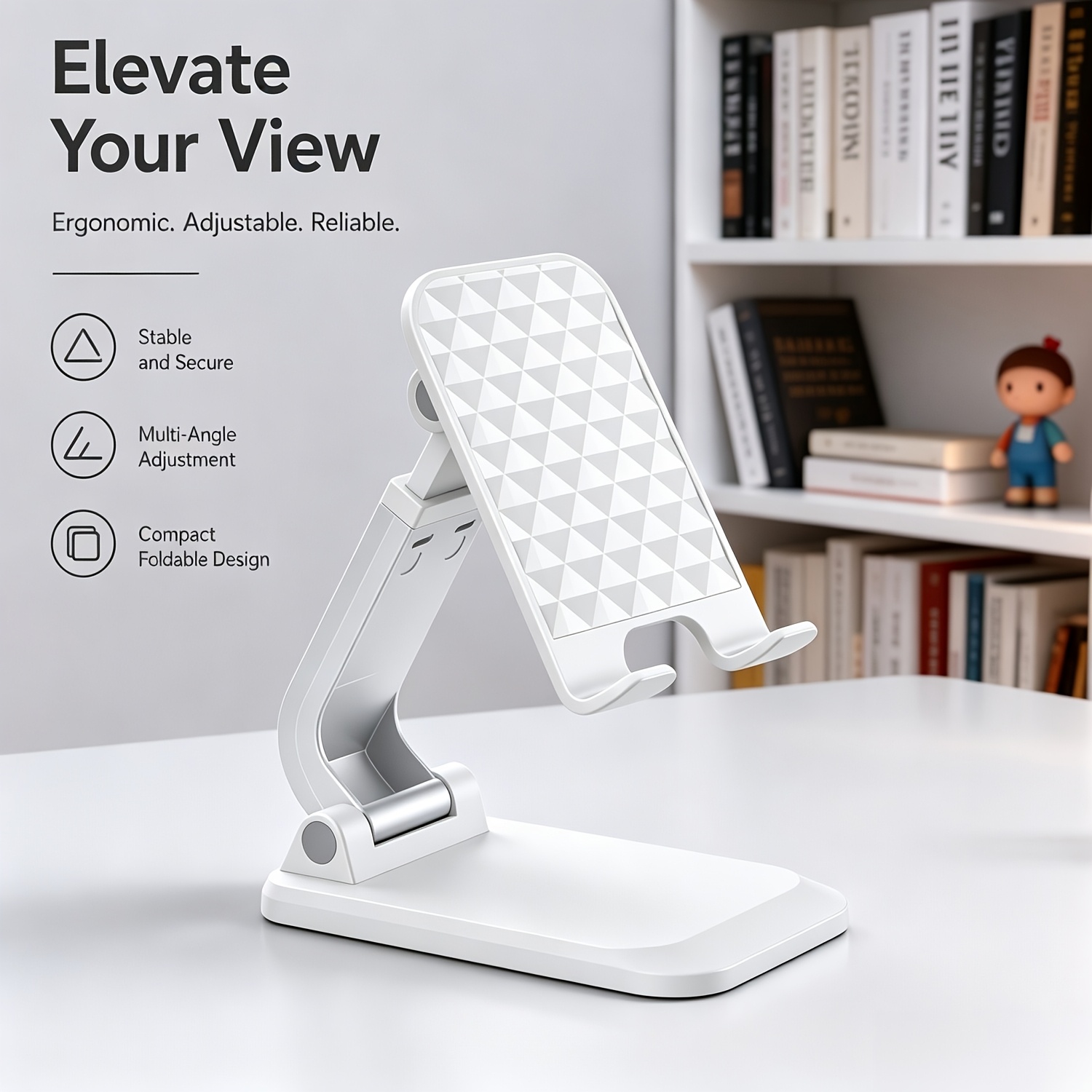 TEMU Supporto Pieghevole per Cellulare da Scrivania, Porta Telefono Regolabile, Supporto Portatile per Mobile, Accessorio per Scrivania Ufficio per