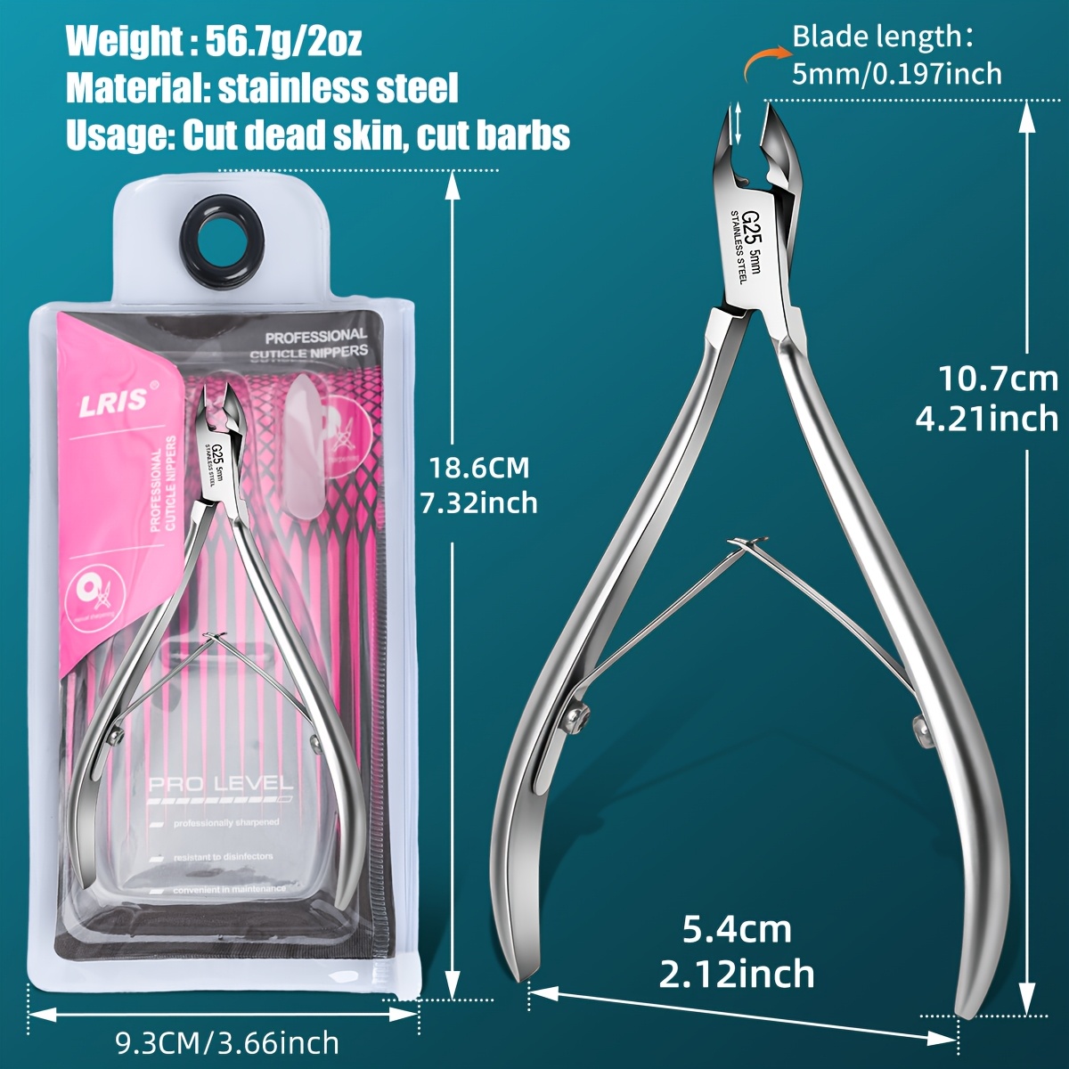 Image of 1pc Silvery Cuticle Trimmer, Jaw Very Sharp Cuticle Scissors, Stainless Steel Dead Skin Scissors, Nail Edge Cuticle Remover, Foot, Hand And Nail Care Products