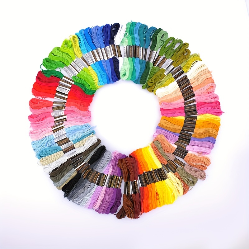 

100 Colors Embroidery Floss, Craft Thread Set For Cross Stitch, 100% Polyester, 8m Skeins, Six-strand, Multicolor Pack For Diy Hand Embroidery And Sewing Crafts