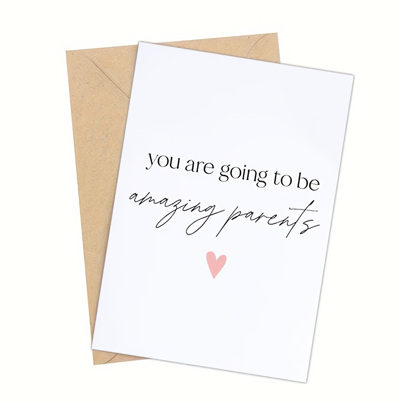 Image of 1pc, New Parents Card- You're Parents, New Baby Card, Baby Shower, Greeting Card- With Envelope