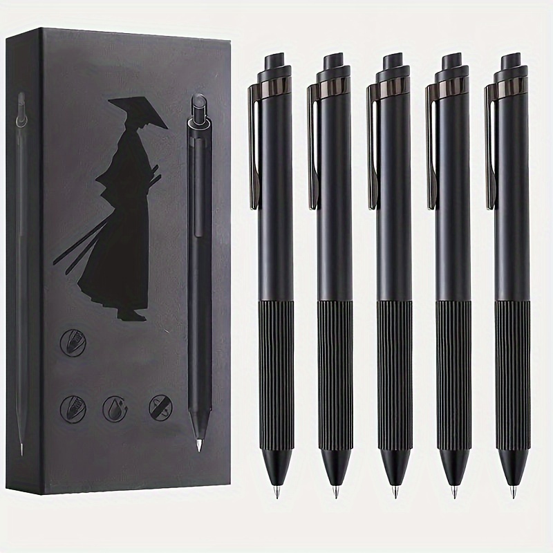 

Sleek Gel Pen With Samurai Design: Ideal For Writing And Signing, Fast-drying, 0.5mm Fine Point, Suitable For Ages 14 And Up