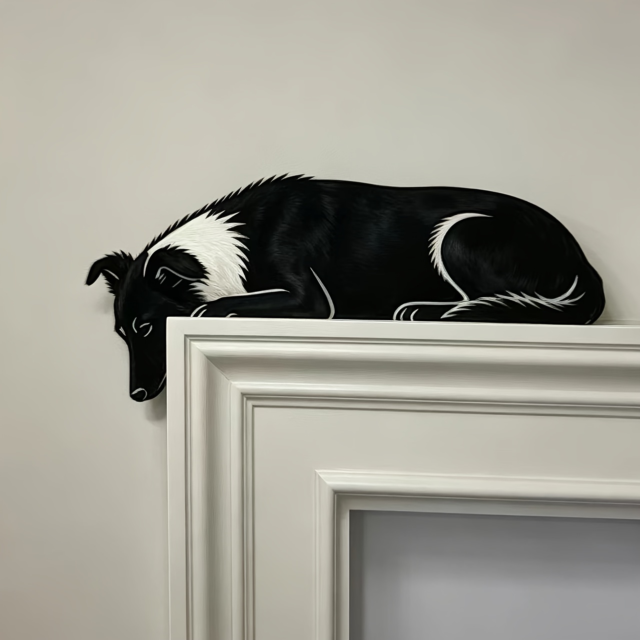 TEMU 1pc Border Collie Acrylic Door Top Decoration, , For Any Occasion, Such As: Housewarming Gift, Birthday Gift, Valentine's Day Gift, , Wedding,