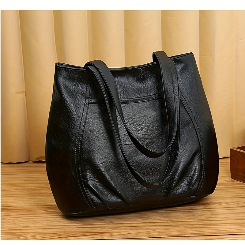 Image of Fashionable Brand Handbag For Middle-aged Mothers 2025 New Texture Simple Single Shoulder Tote Bag Large Capacity Handbag For