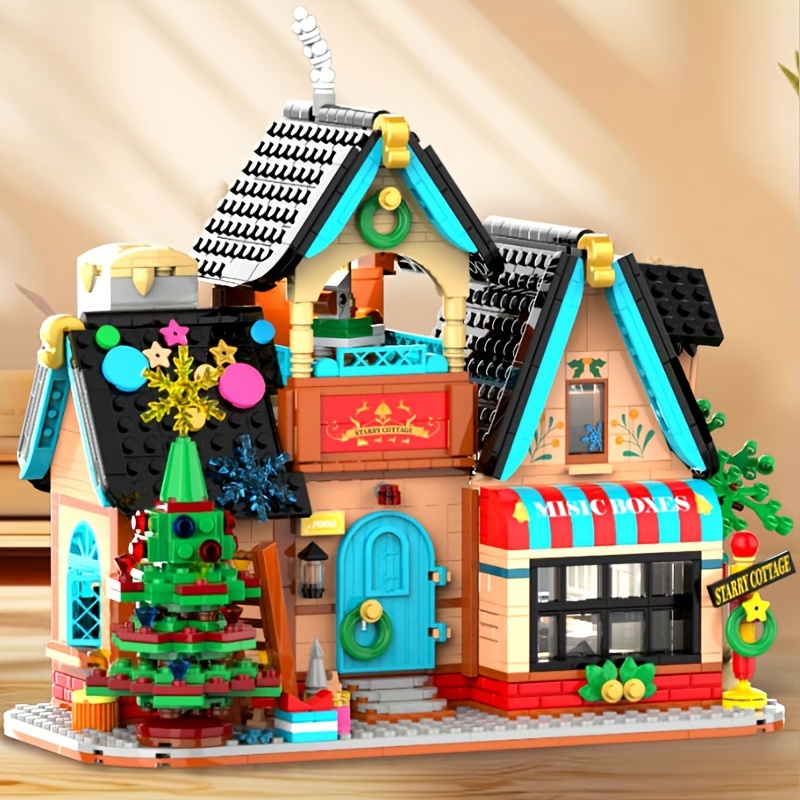 

Miniature Building Blocks Garden House With Built-in Lights, Challenging High-difficulty Construction Toy For Teens, Ideal For Christmas//birthday/holiday Gifts, Mixed Colors, Abs Material