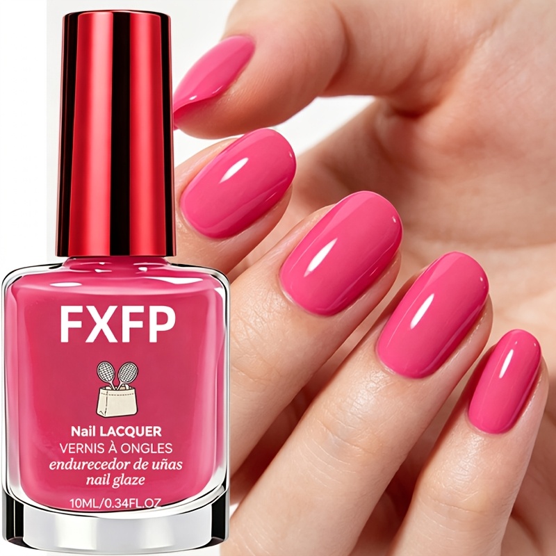 Image of Fxfp Rose Nail Strengthener - Quick-dry Formula, No Lamp Required, Brightens Nails, Long-lasting Shine, For Daily And Professionals, Suitable For Hands And Feet