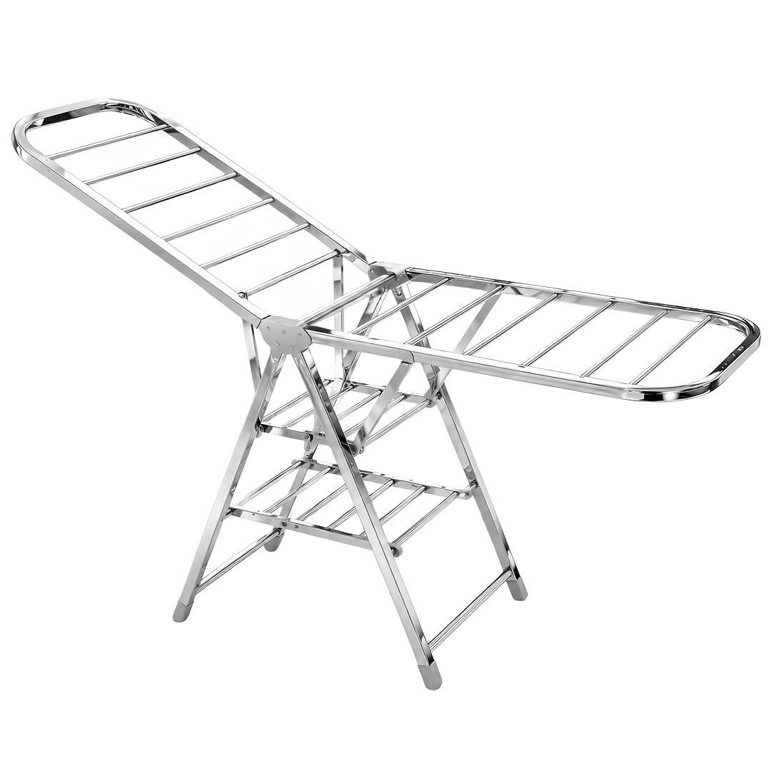 TEMU Séchoir à linge sur pied, ne prend pas de place, économise et au vent et est rétractable en extérieur. C'est un séchoir à linge pliable adapté à