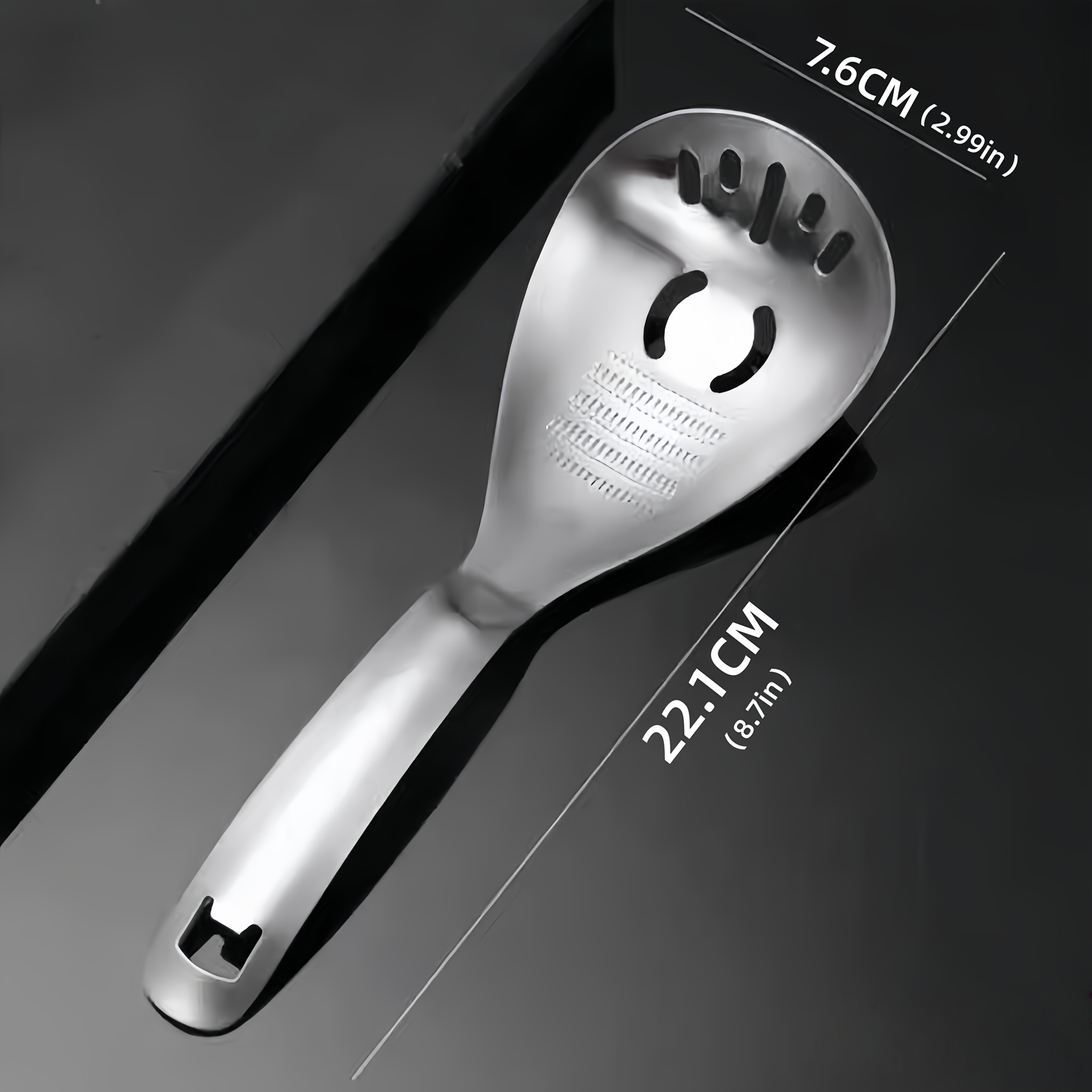 TEMU Cuillère-radeau multifonction en acier inoxydable pour ail et , séparateur de blancs d'œufs, cuillère de cuisine pour hacher l'ail, égoutter le