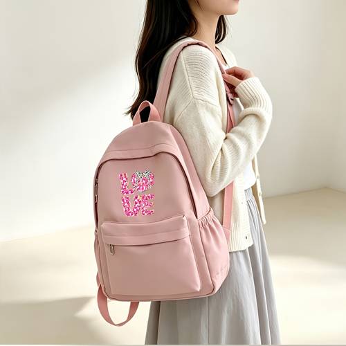 popular womens backpack fashionable and casual solid color simple large capacity backpack for exquisitely designed stylish and versatile college bag and travel backpack with adjustable shoulder straps zipper closure