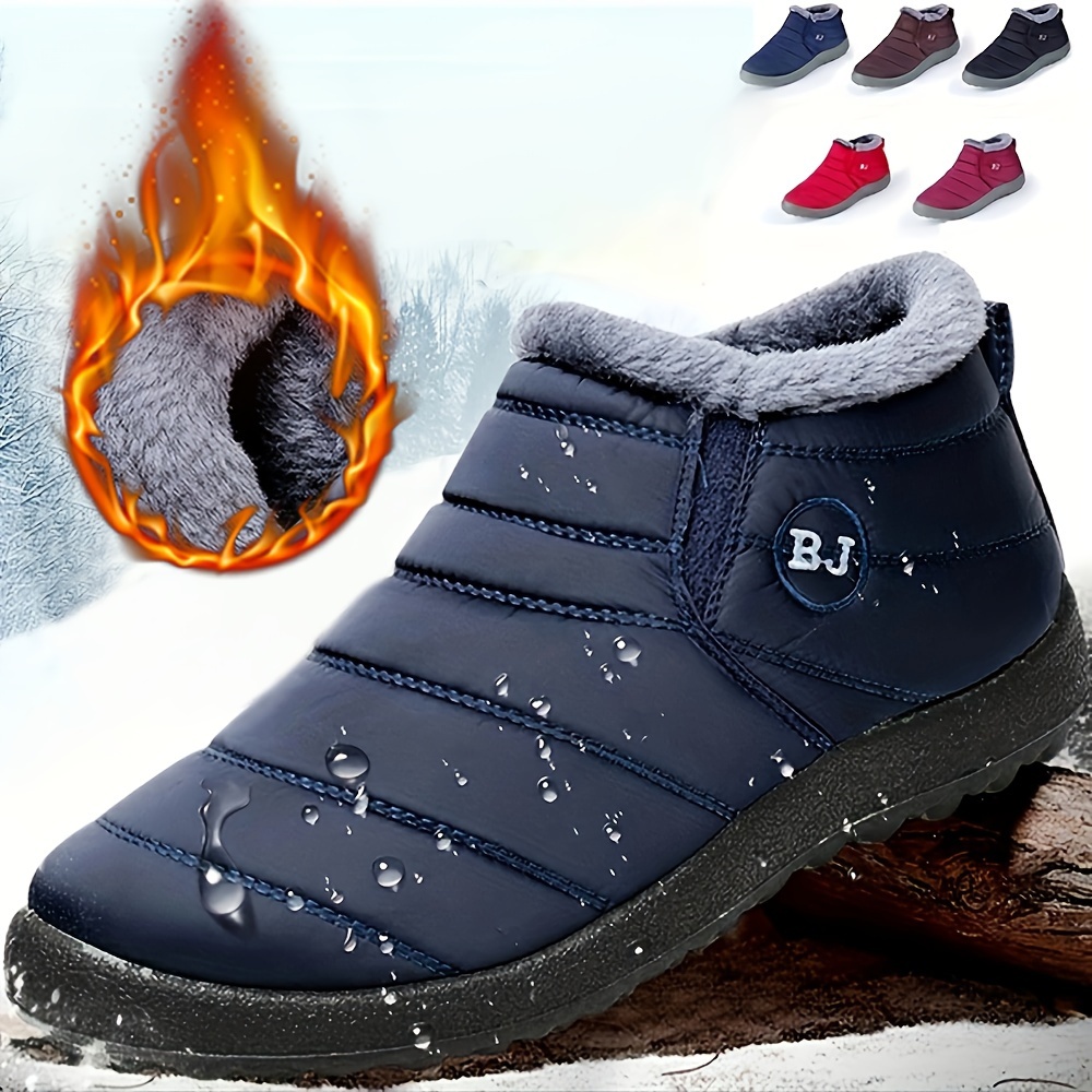 Women's Ankle Boots, Winter Thermal Insulated Slip On Snow Boots, Women's Winter Boots