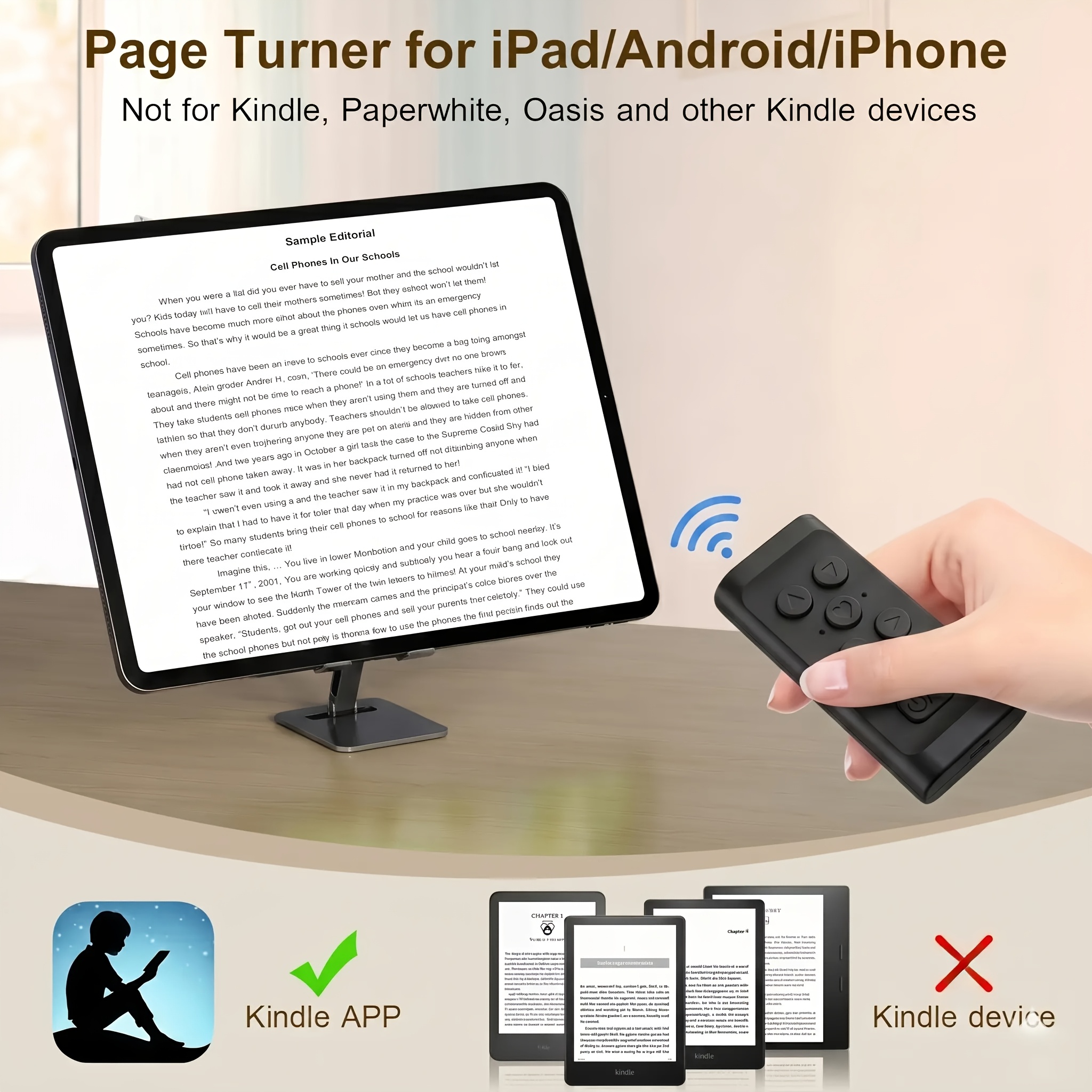 Rotating phone stand with wireless remote - image 4