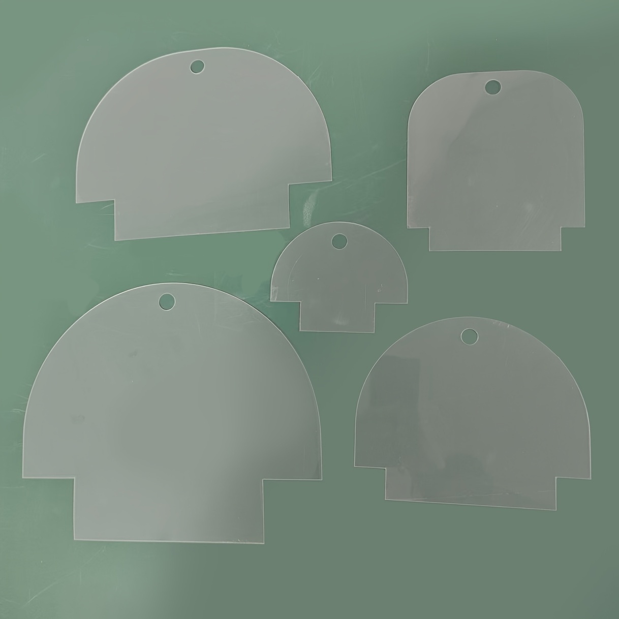 TEMU 5pcs Clear Shell Pattern Stencil Set, Reusable Pet Sewing Template, For Pattern Tracing And Craft Making, Sewing Machine Additions And Handmade