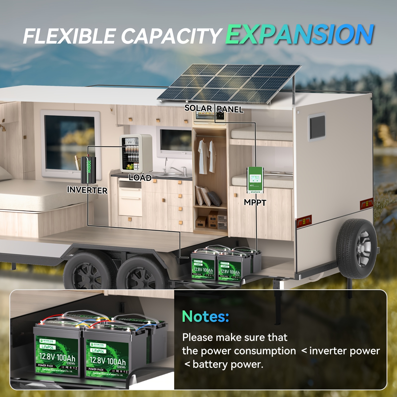 12 8v 100ah lifepo4 lithium battery   with 100a bms   for rvs   off grid   rechargeable   trolling motor   trailer 10