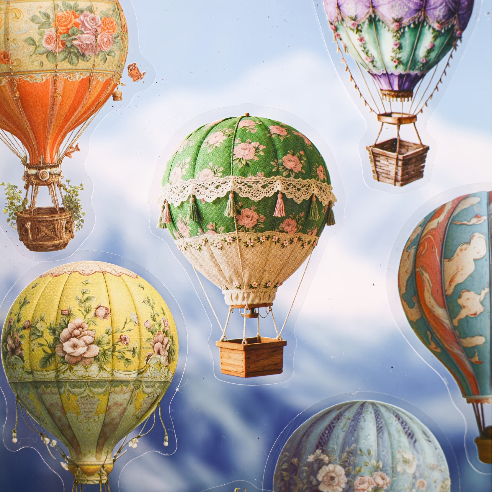 3 Bags of Balloon Pattern Stickers, 60 Sheets Total