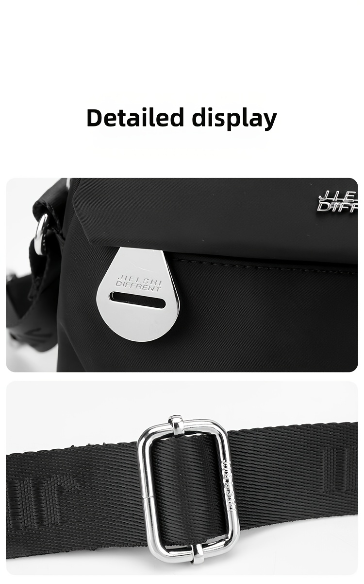 womens nylon crossbody bag with zipper closure minimalist oxford cloth small shoulder purse suitable for Product details 11
