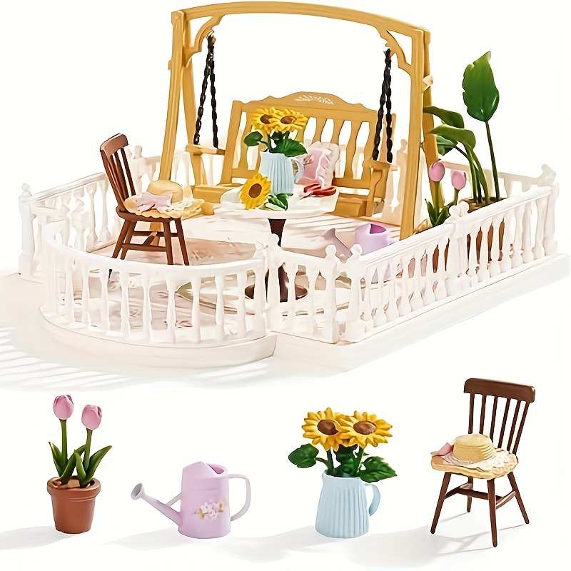 Image of Rolife Super Creator Accessories Terrace, Tiny House Building Blocks, Diy Plastic House Model Building Kits, Diy Crafts/hobbies For And Teens 14+ ( Terrace & Chic )