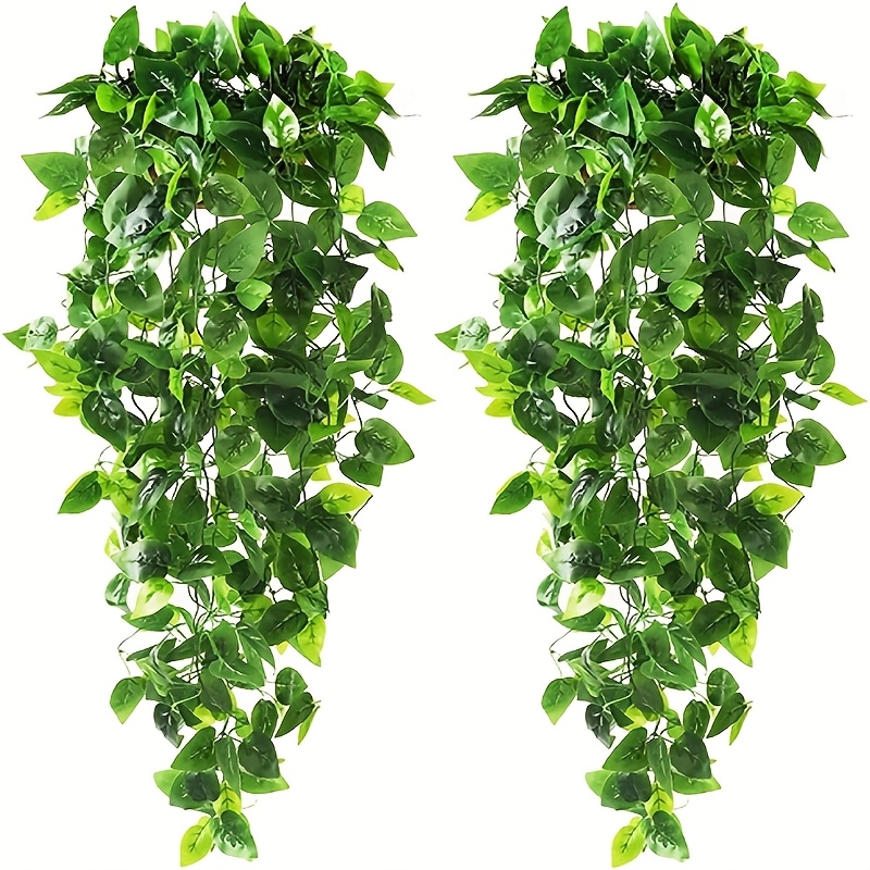 

2pcs Artificial Ivy Leaves - , Maintenance-free Hanging Plants For Indoor & Outdoor Decor, Ideal For Home, Office, Wedding, And Seasonal Celebrations