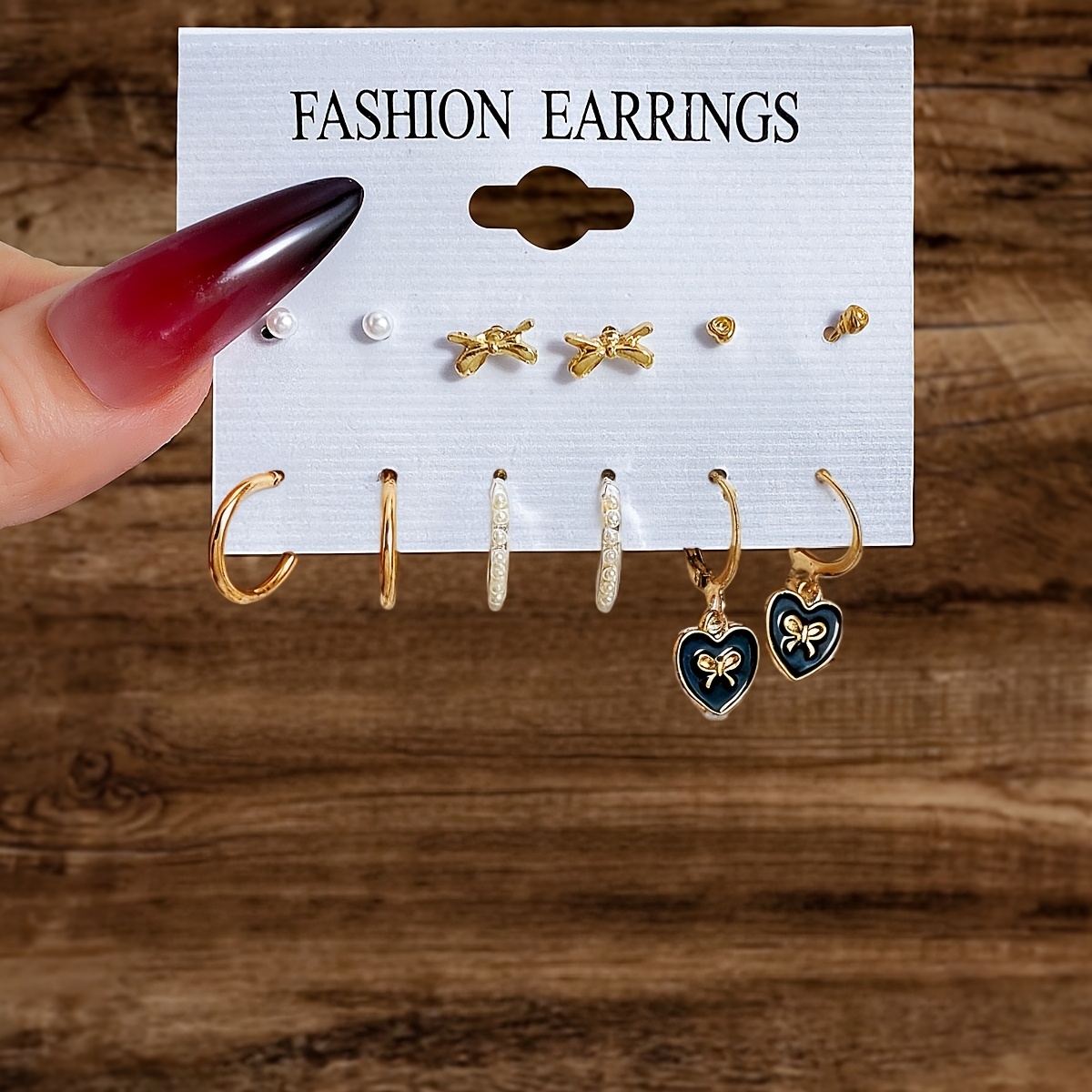 3 Pairs Faux Pearl Bow Earrings Set — Creative Gift