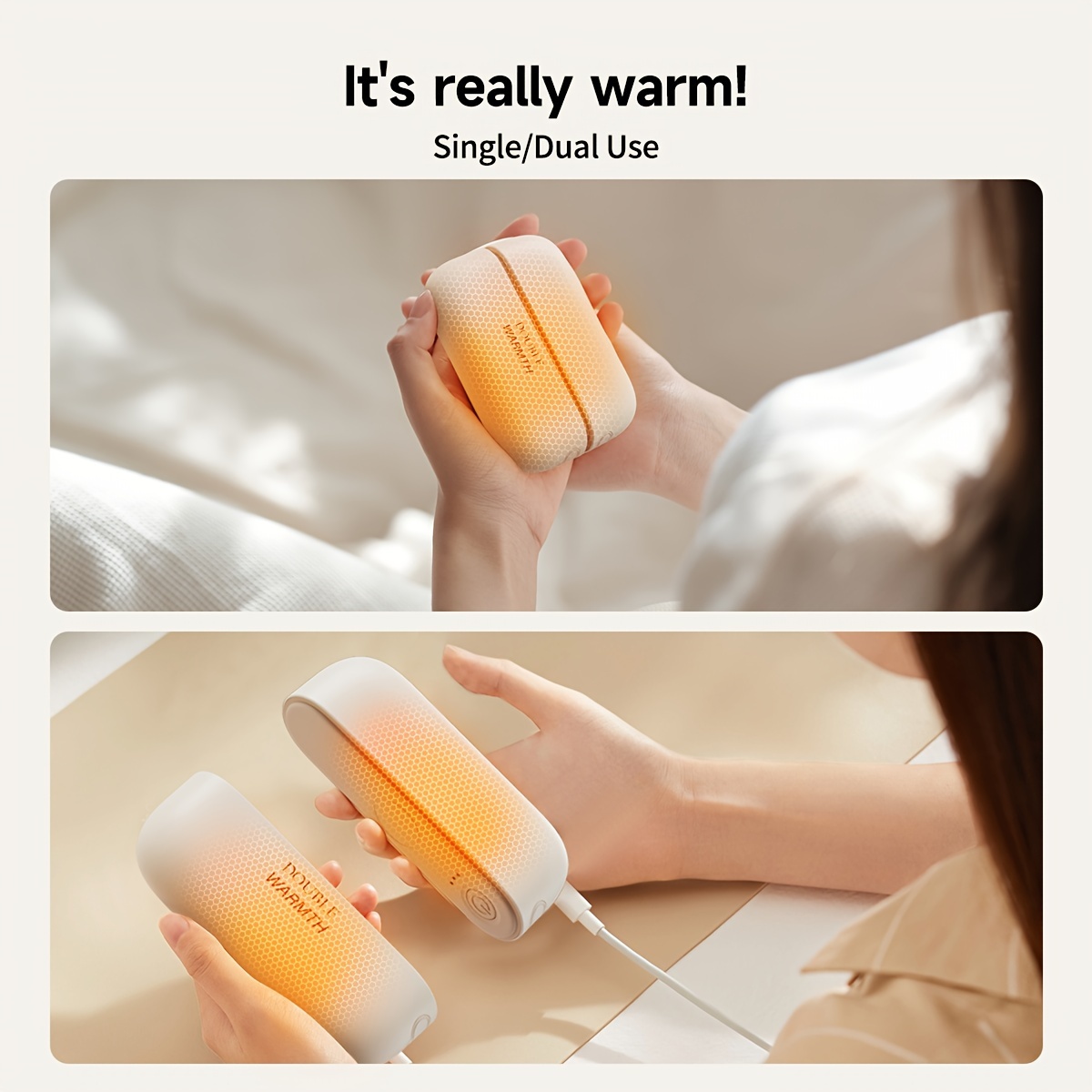 2pcs rechargeable hand warmers magnetic usb c electric heaters portable pocket   to 140 f heat ideal for outdoor camping details 8