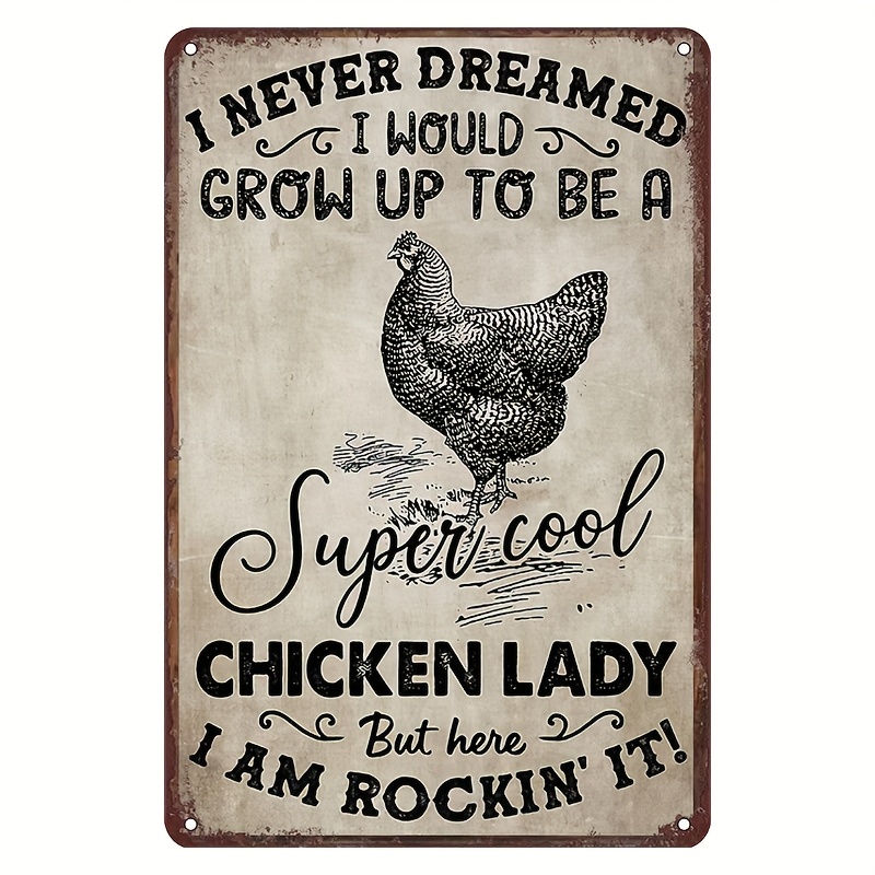 TEMU 2d Flat, 2d Flat Vintage Lady Wall Art Plaque - 5.23x7.8 Inch Wood Sign With Humorous Quote, Red And Black Vintage Decor, Suitable For Home,