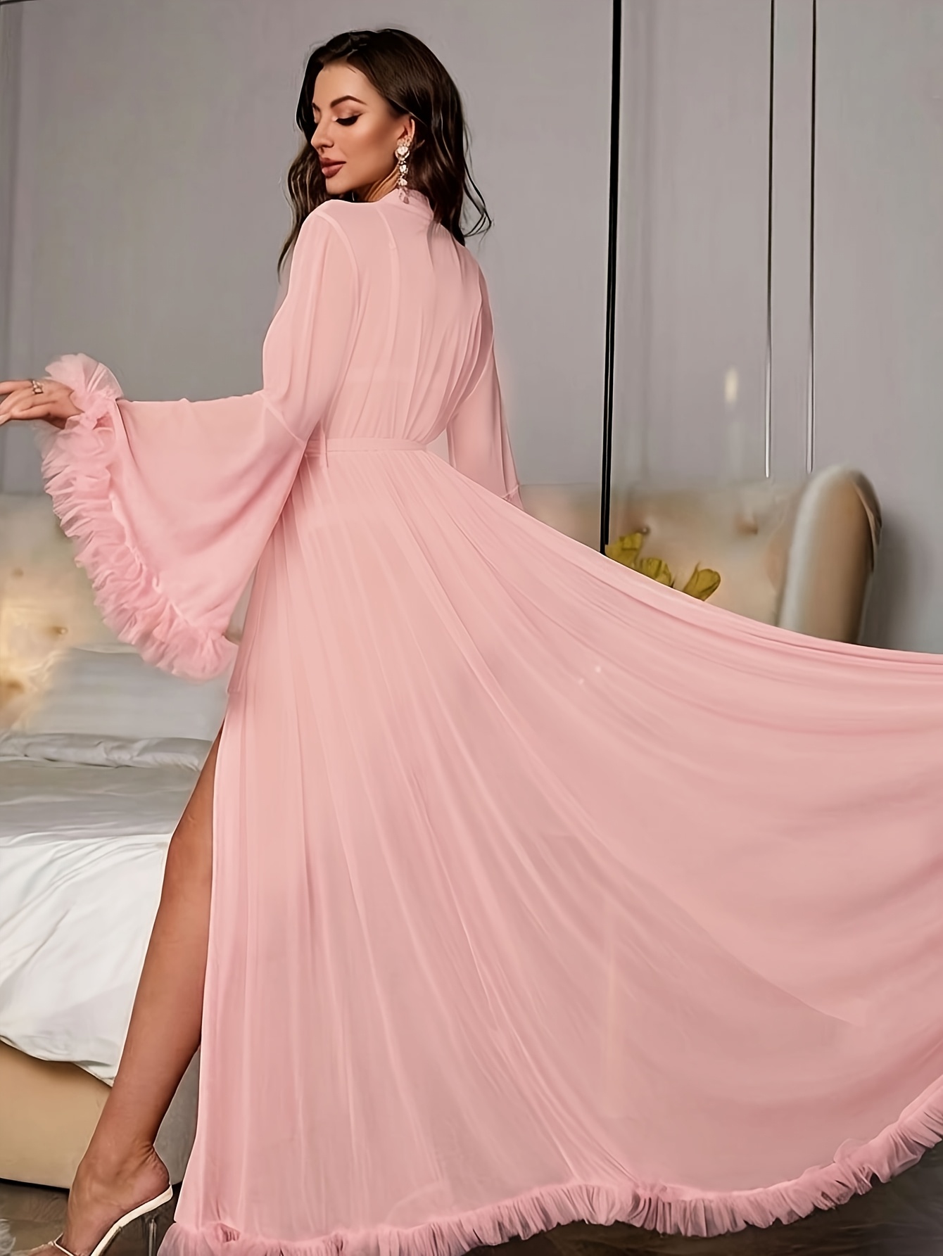 Kimono Chiffon Day Dress Satin And Chiffon Kimono La Vie En Rose