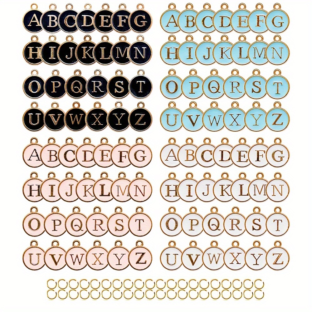 

208 Pieces Letter Charms For Jewelry Making Charm For Bracelet Initial Charms Alphabet Charms For Necklace Bracelet Jewelry Diy Making